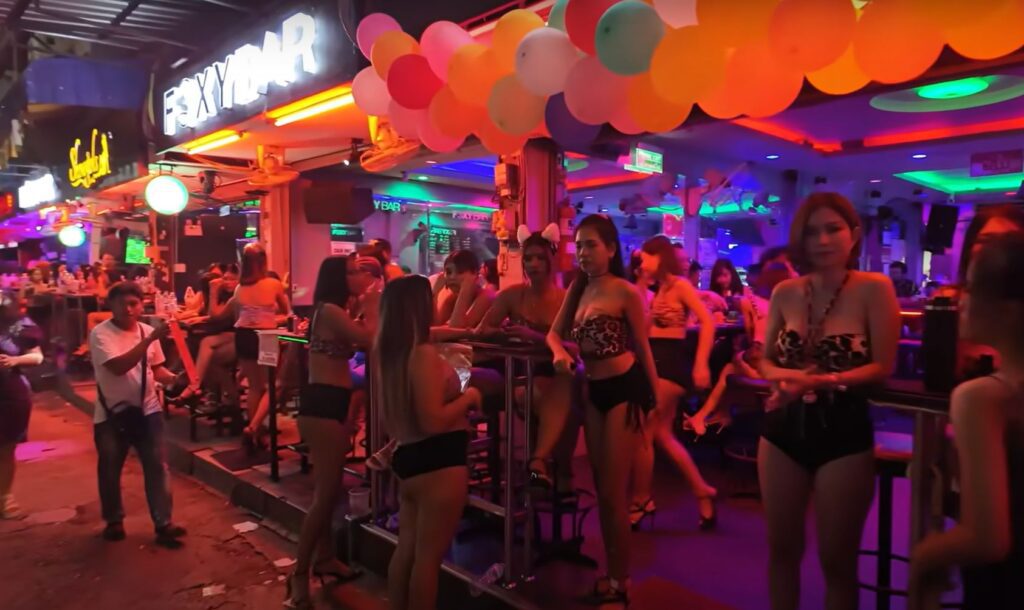 Pattaya, Soi 6, at night. Bar Girls and Party time